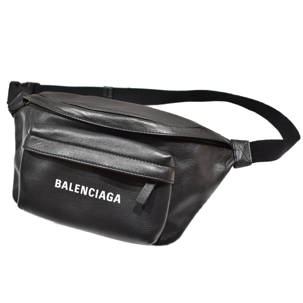 BALENCIAGA Belt Bag Black Leather - Picture 1 of 7